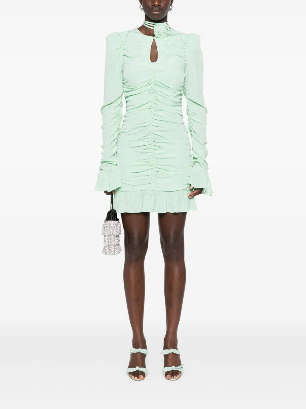 Rose-Belt Mini Dress