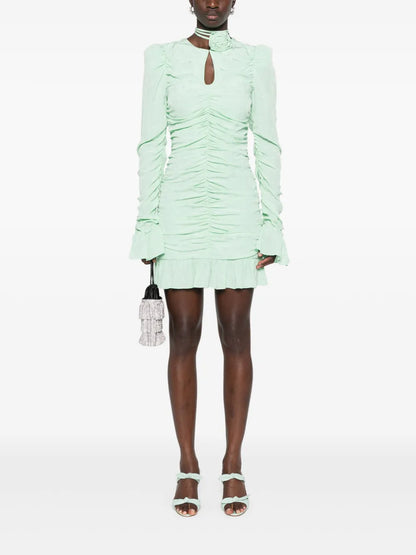 Rose-Belt Mini Dress