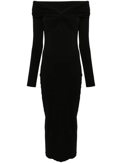 Off-Shoulder Midi Dress