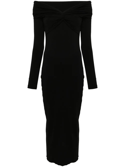 Off-Shoulder Midi Dress
