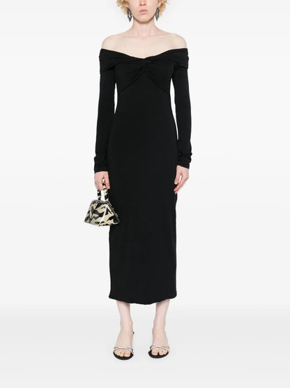 Off-Shoulder Midi Dress
