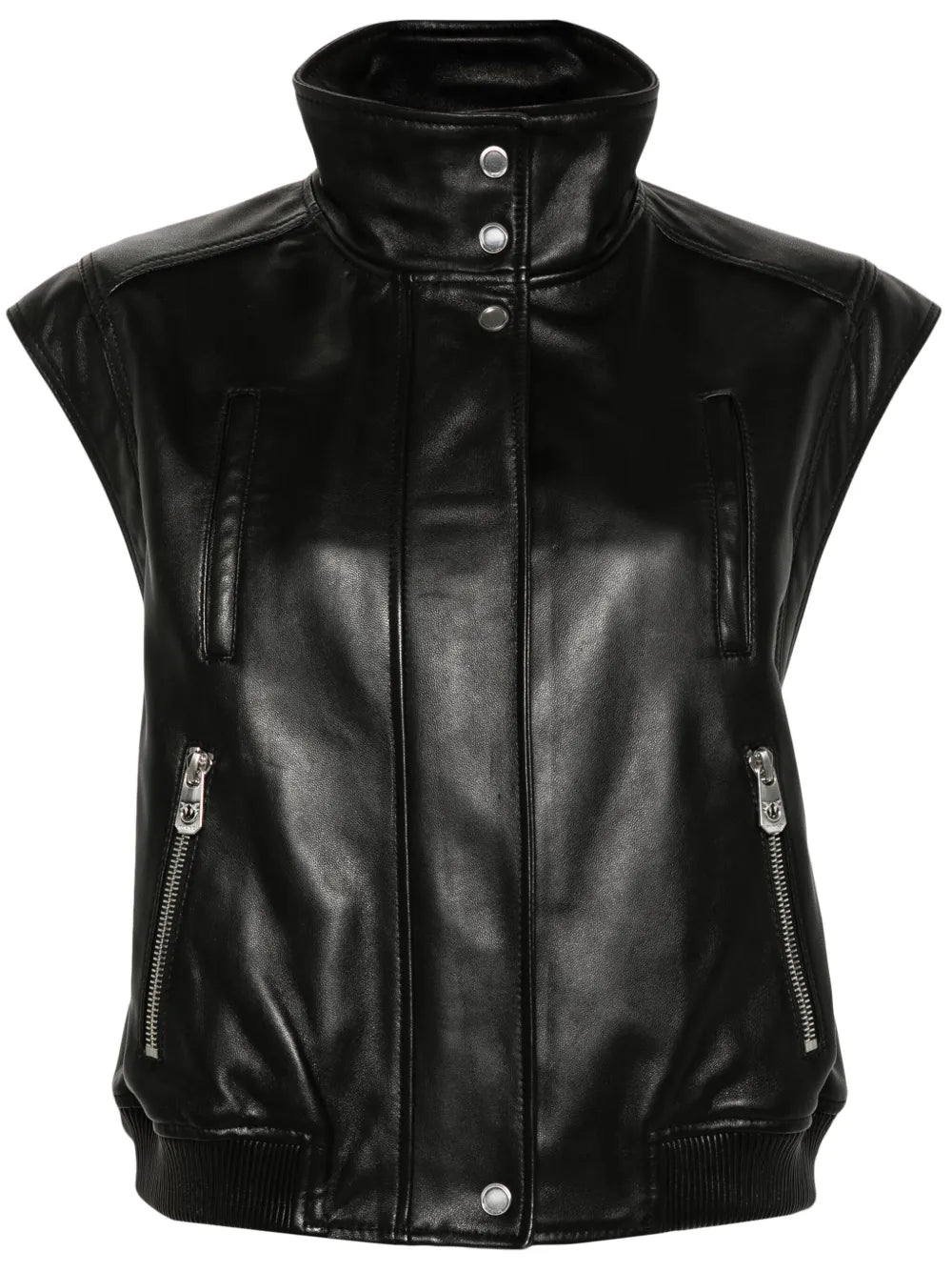 Leather Biker Gilet