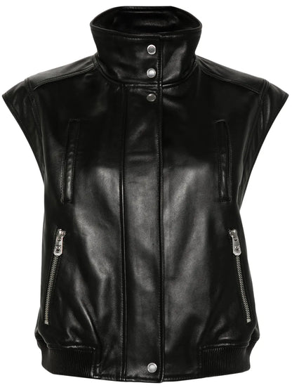 Leather Biker Gilet