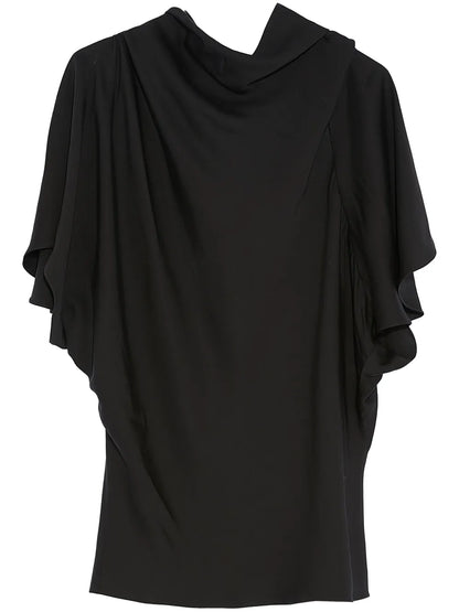 Asymmetric Matte-Satin Top