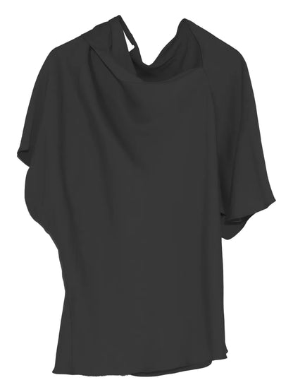 Asymmetric Matte-Satin Top