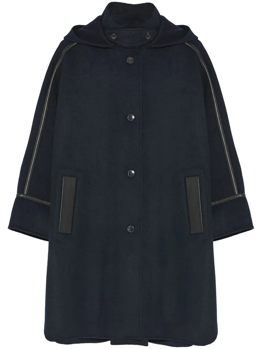 Cashmere-Blend Hooded Cape