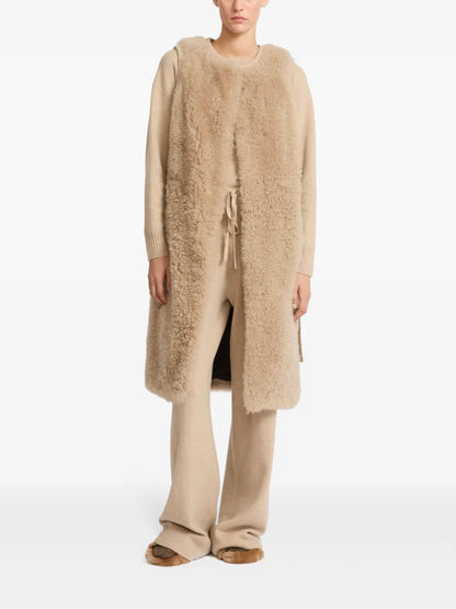 Belted Shearling Gilet