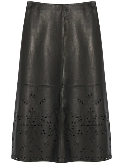 Leather Midi Skirt