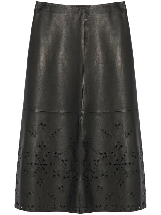 Leather Midi Skirt