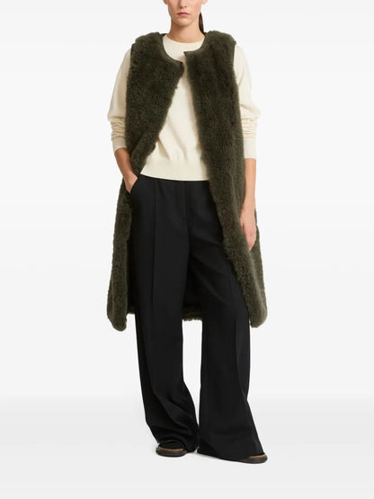 Belted Shearling Gilet