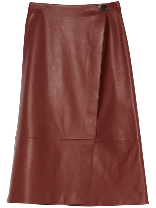 Leather Wrap Skirt