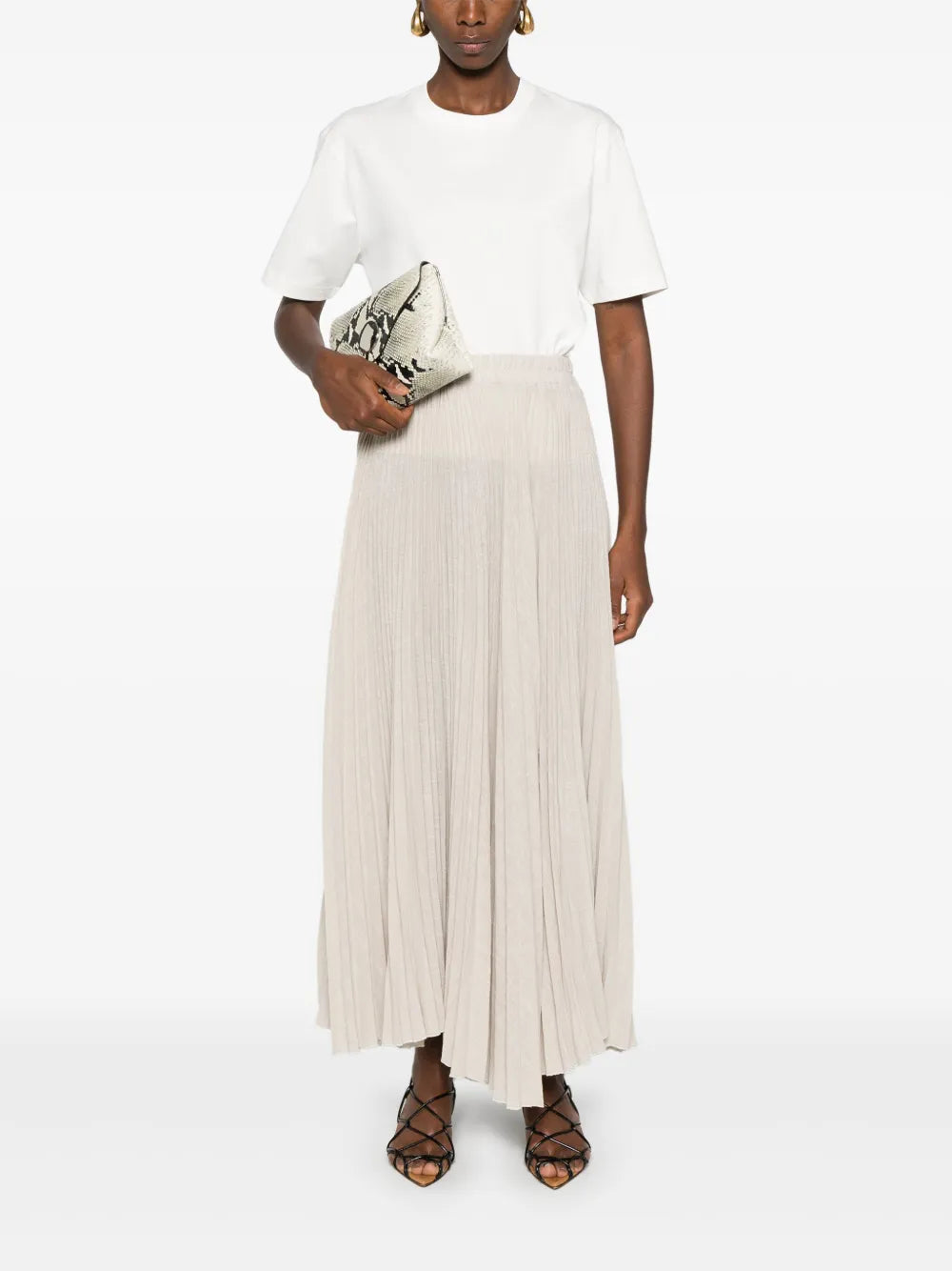 Pleated Midi Skirt