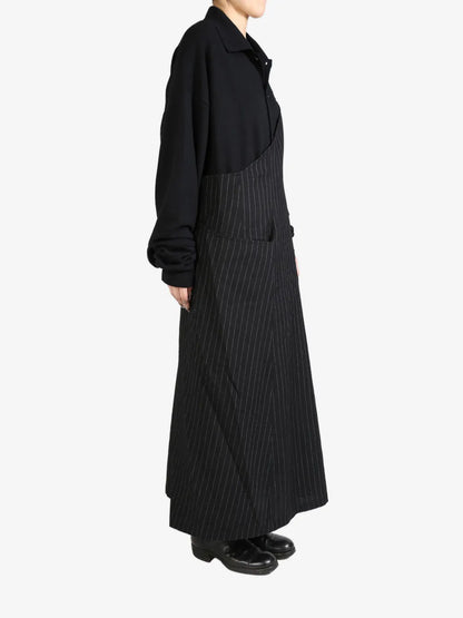 Pinstripe Asymmetric Dress