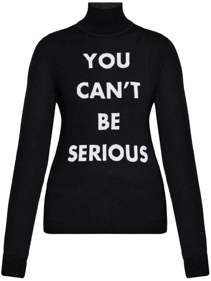 Slogan Intarsia-Knit Top