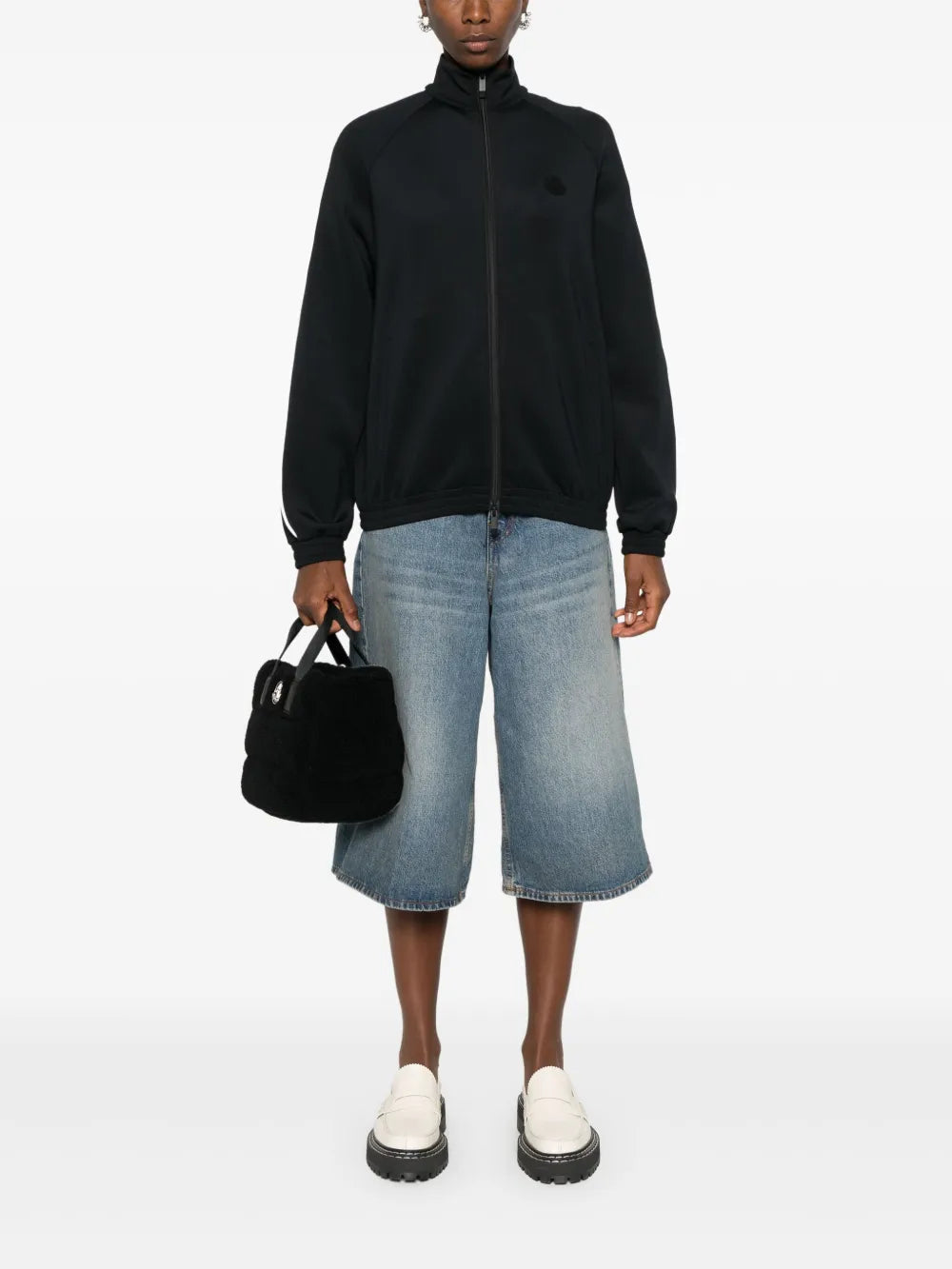 Logo-Patch Zip-Up Sweatshirt