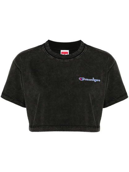 Logo-Patch Cropped T-Shirt