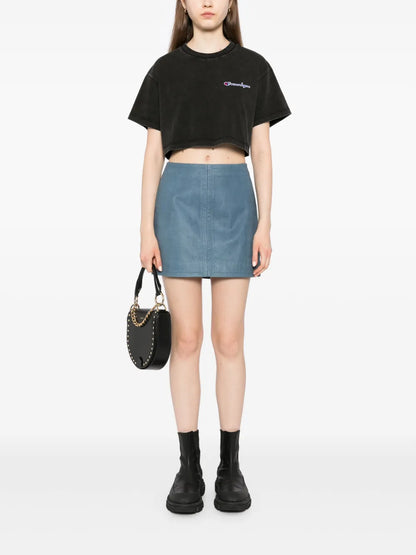 Logo-Patch Cropped T-Shirt