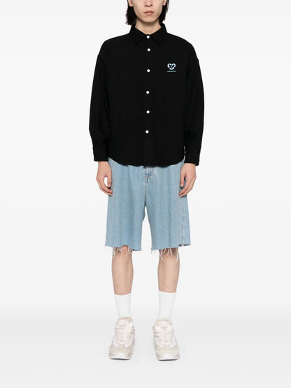 Logo-Print Cotton Shirt