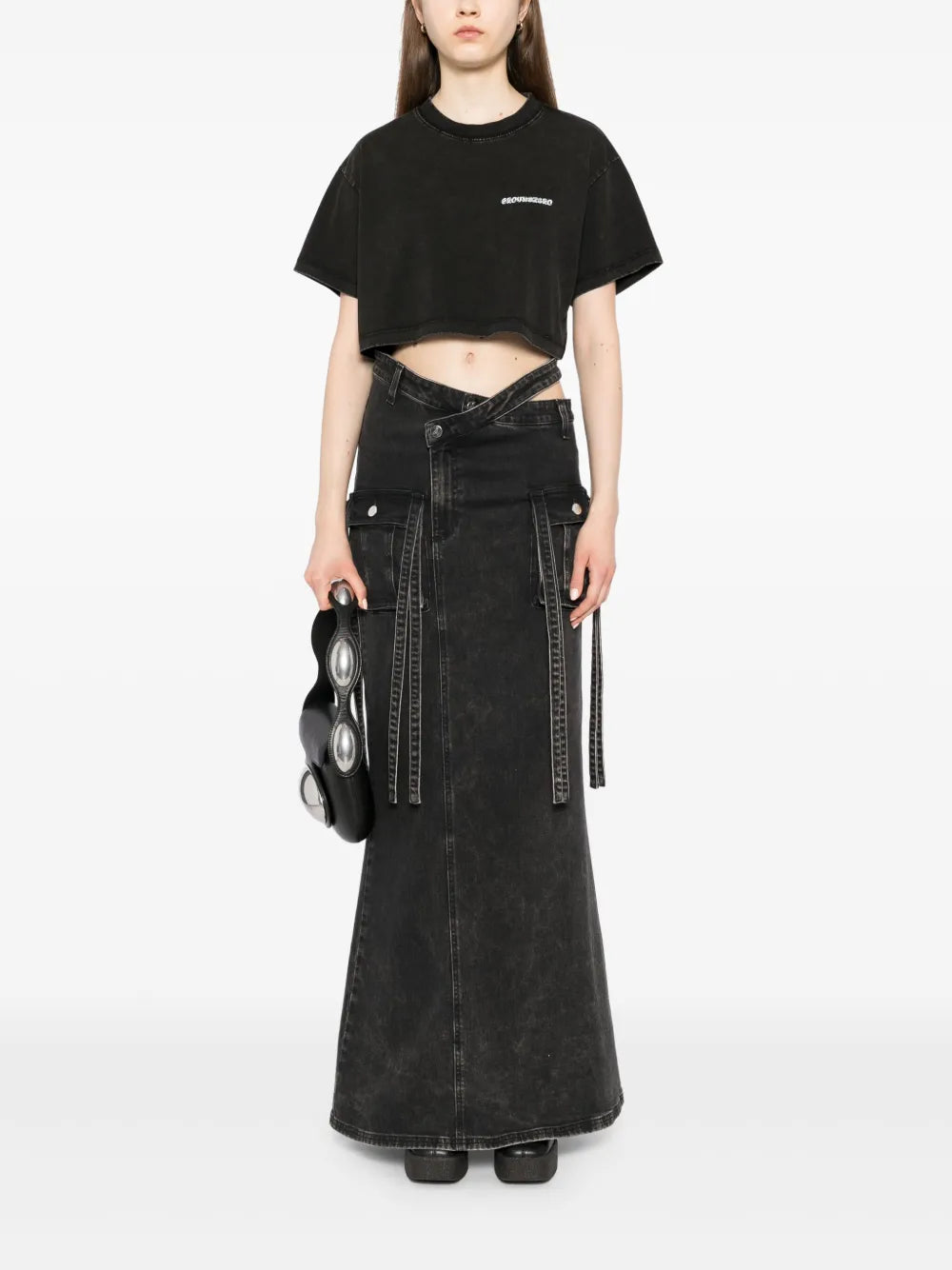 Logo-Print Cropped T-Shirt
