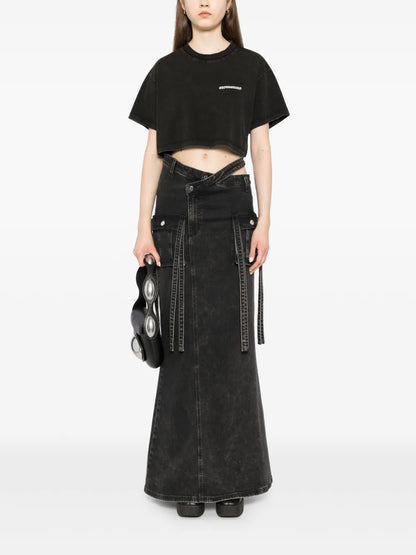 Logo-Print Cropped T-Shirt