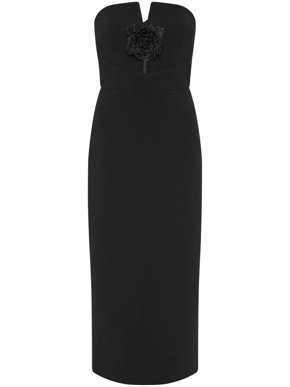 Aubree Floral-Appliqué Midi Dress