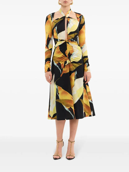 Petals Of Paradise Midi Dress