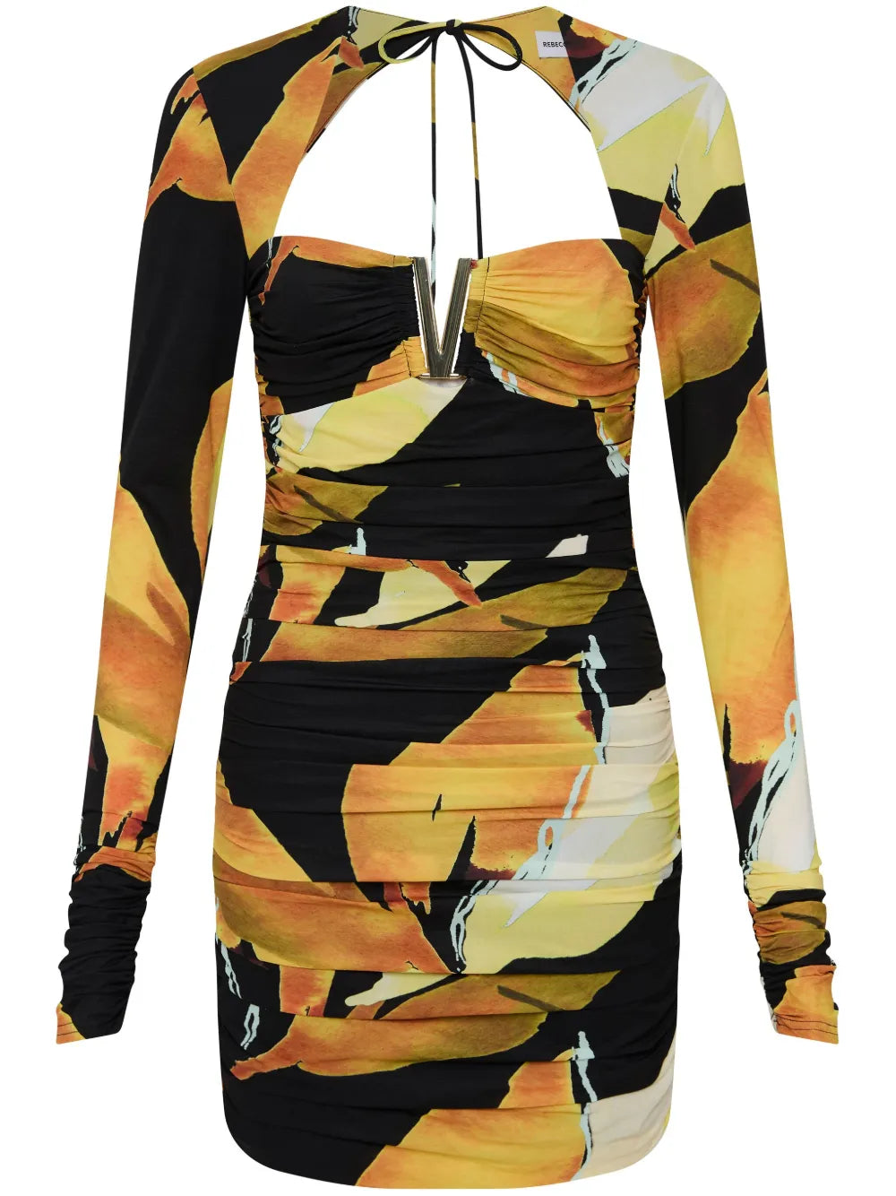 Petals Of Paradise Draped Mini Dress