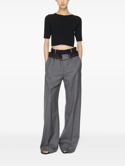 Inside-Out Belt Tailored Trousers