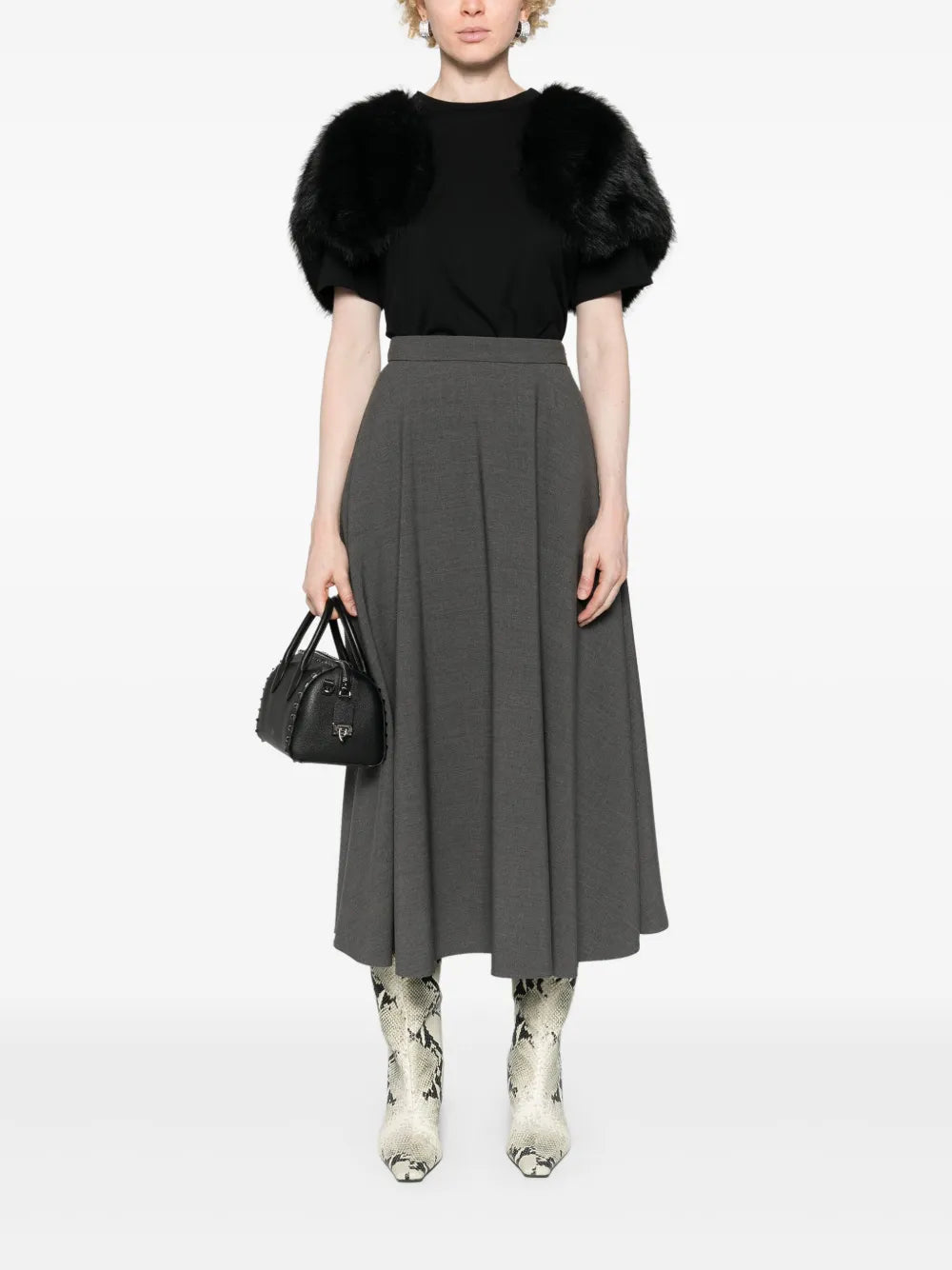 Vlogo A-Line Midi Skirt