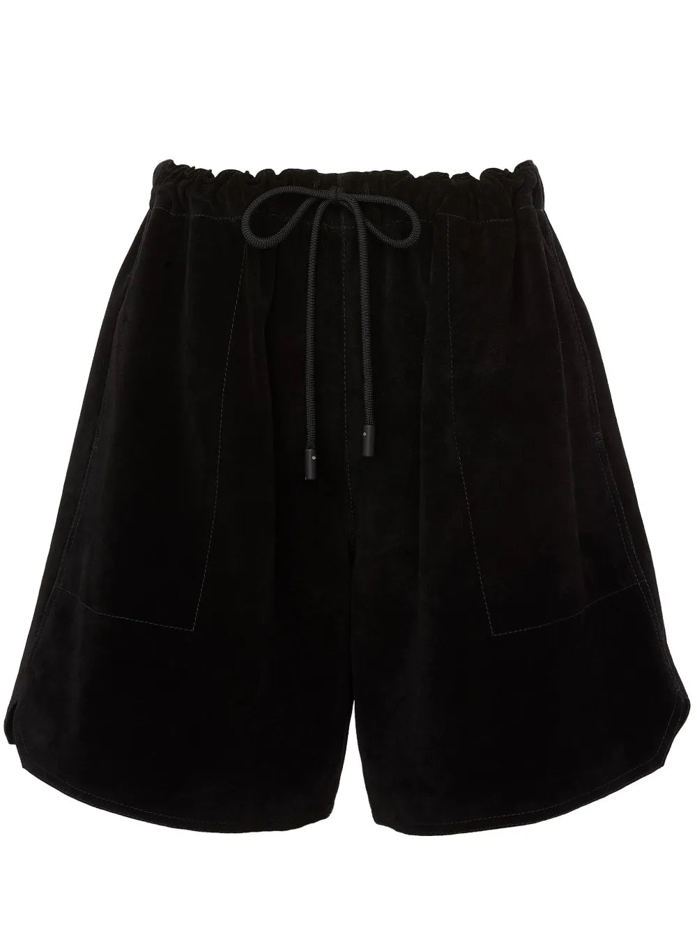 Drawstring Leather Shorts
