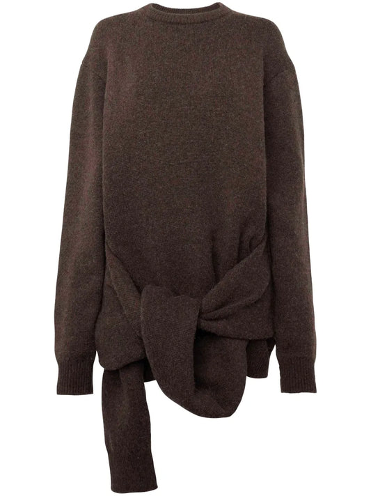 Tie-Front Knit Sweater