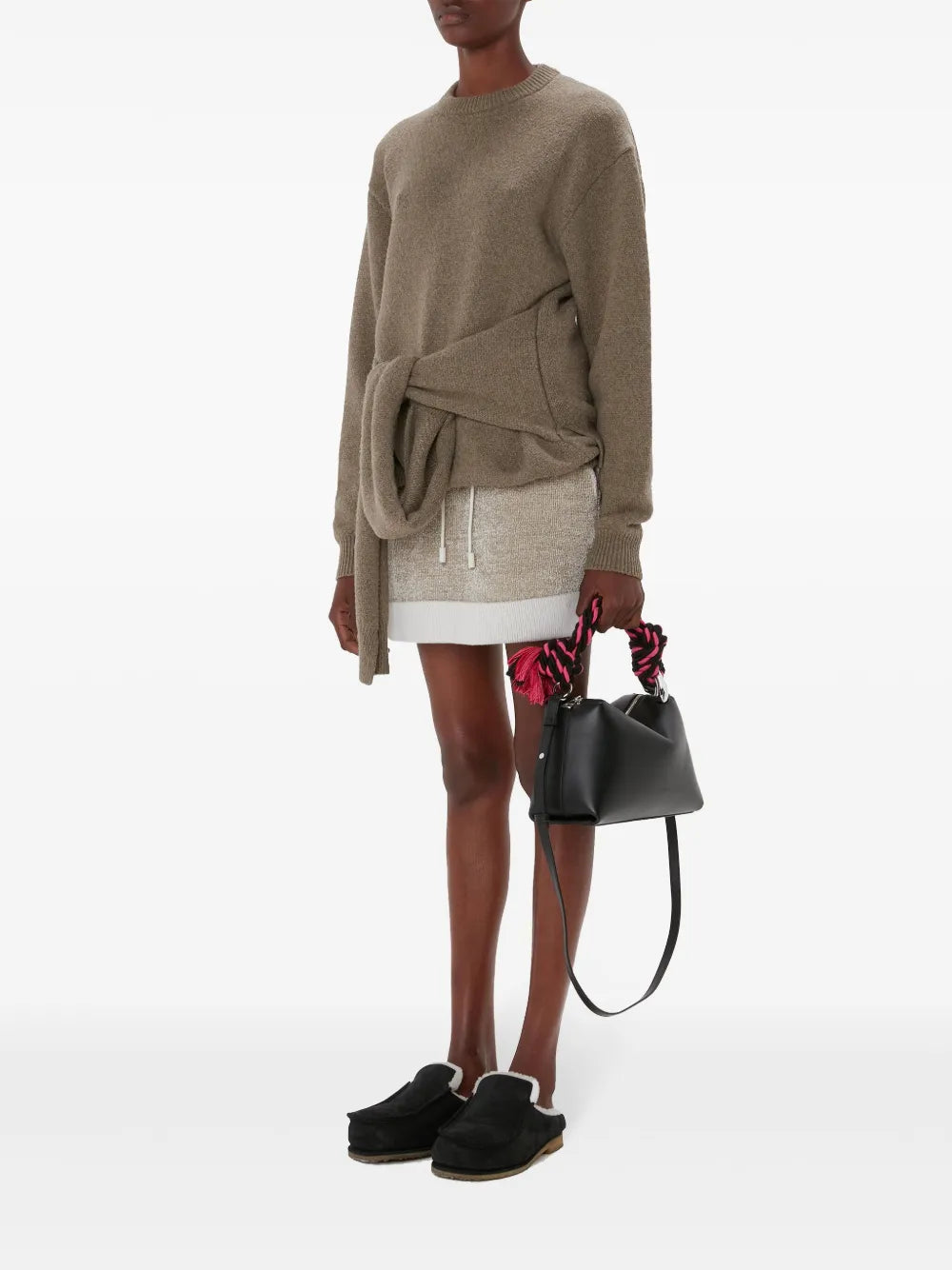 Tie-Front Knit Sweater