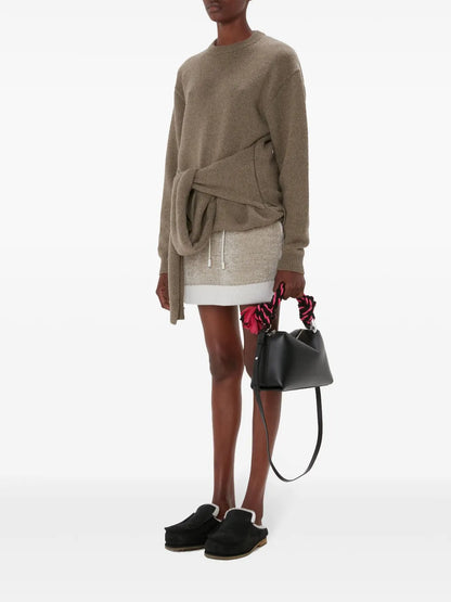Tie-Front Knit Sweater