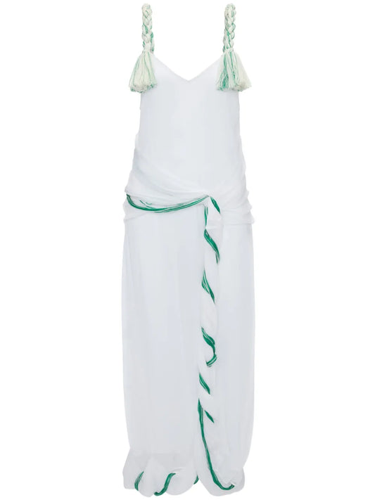 Tassel-Strap Twisted Dress