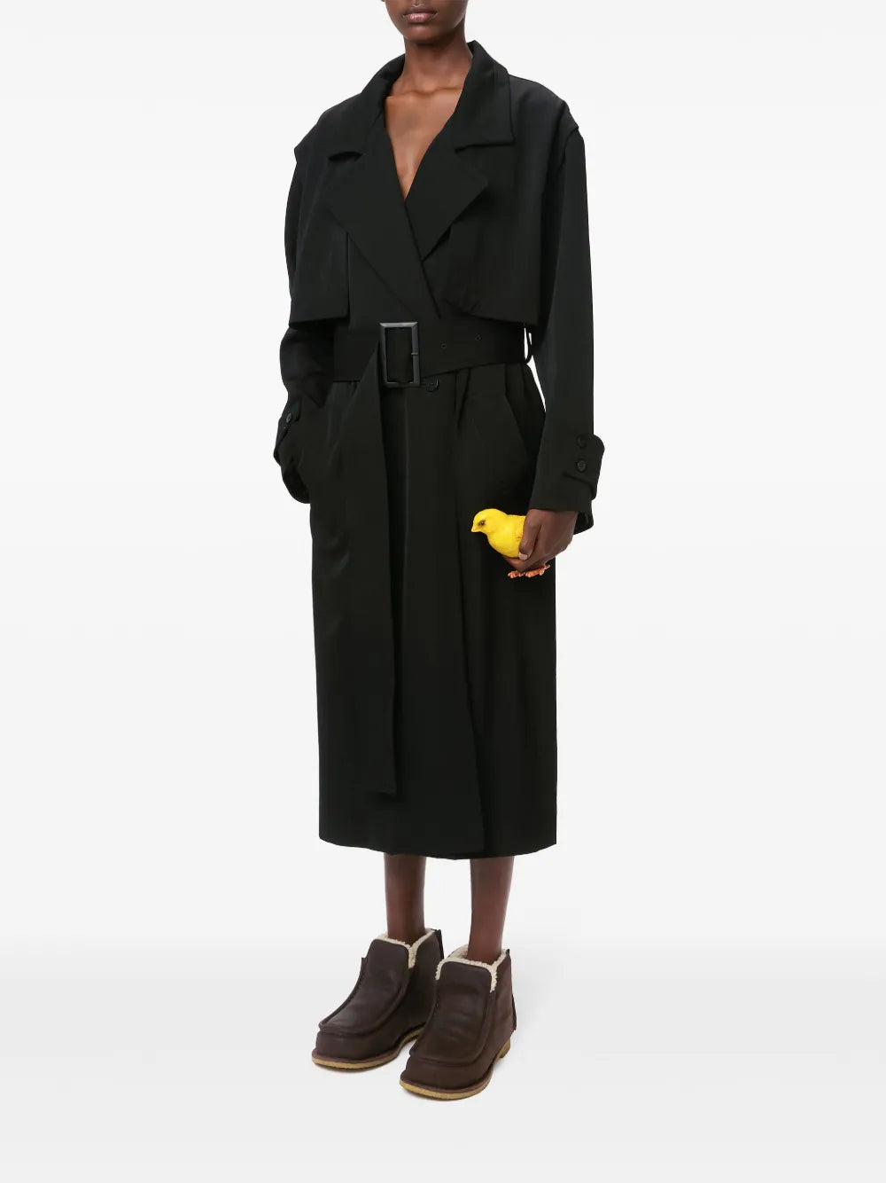 Virgin-Wool Trench Coat