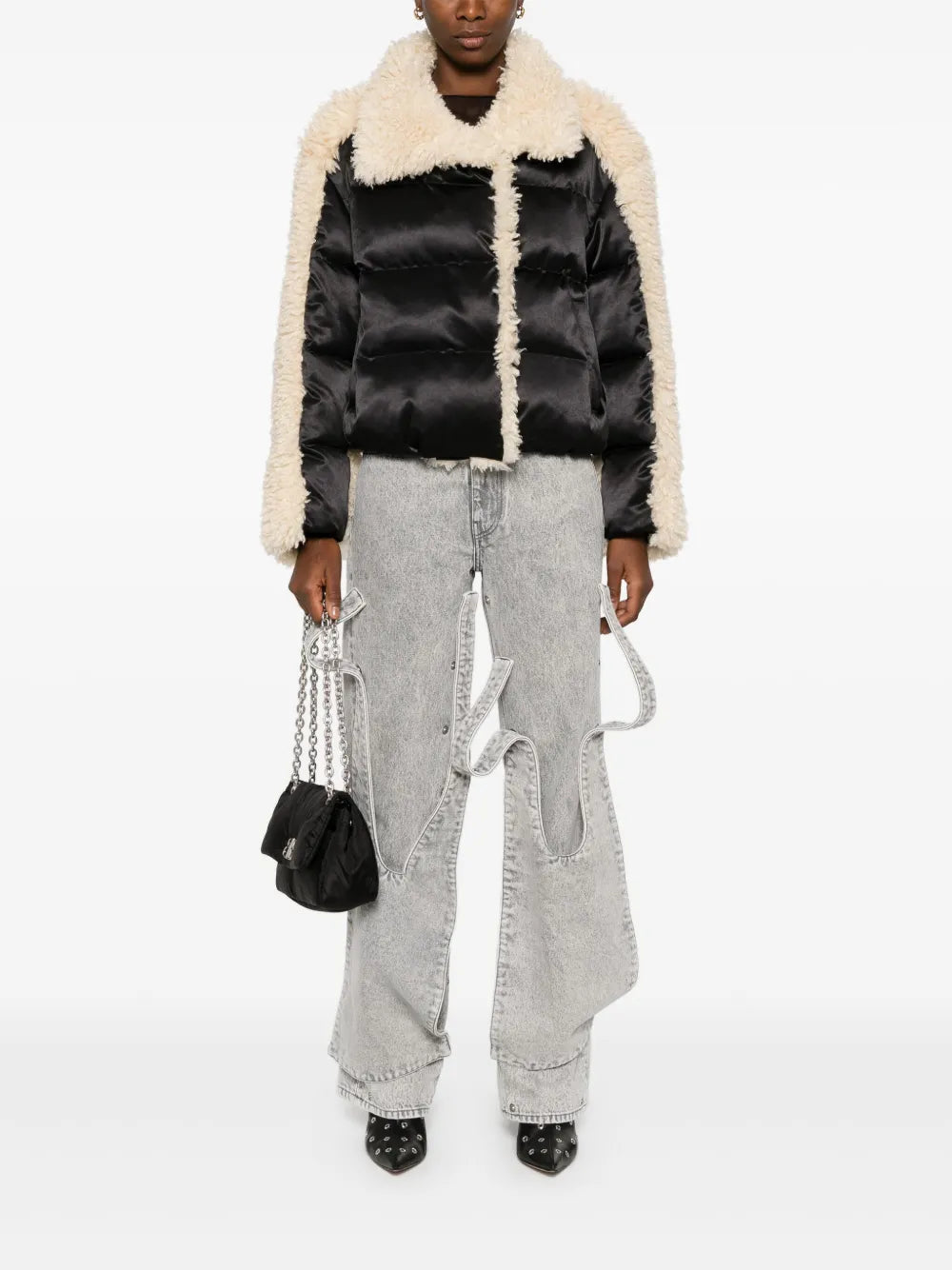 Faux-Shearling-Trim Jacket
