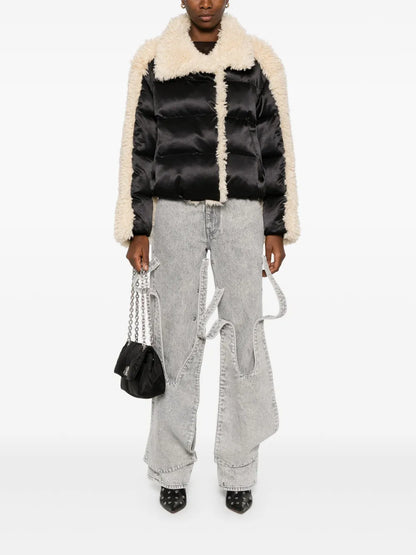Faux-Shearling-Trim Jacket
