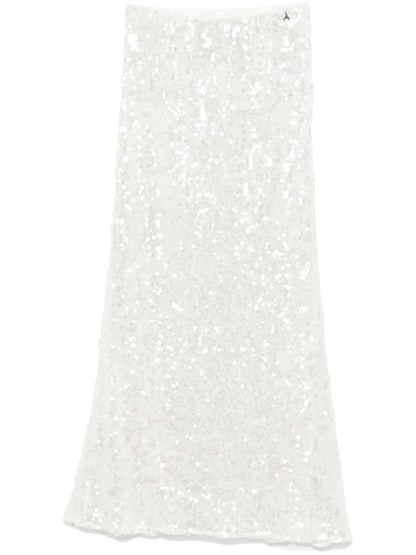 Sequinned Tulle Midi Skirt
