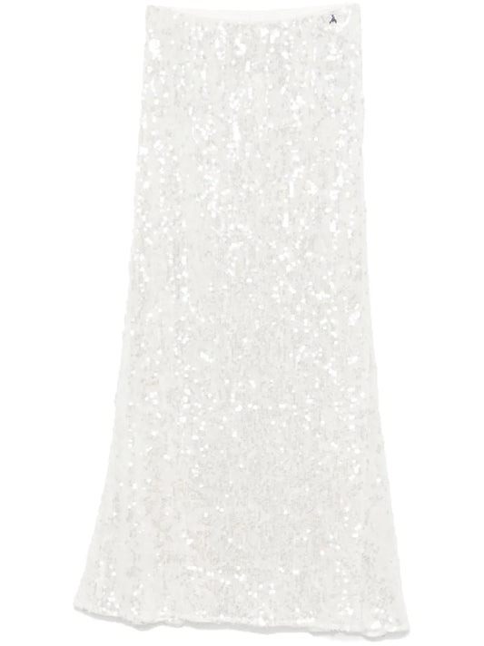Sequinned Tulle Midi Skirt