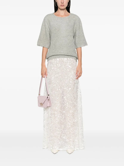 Sequinned Tulle Midi Skirt