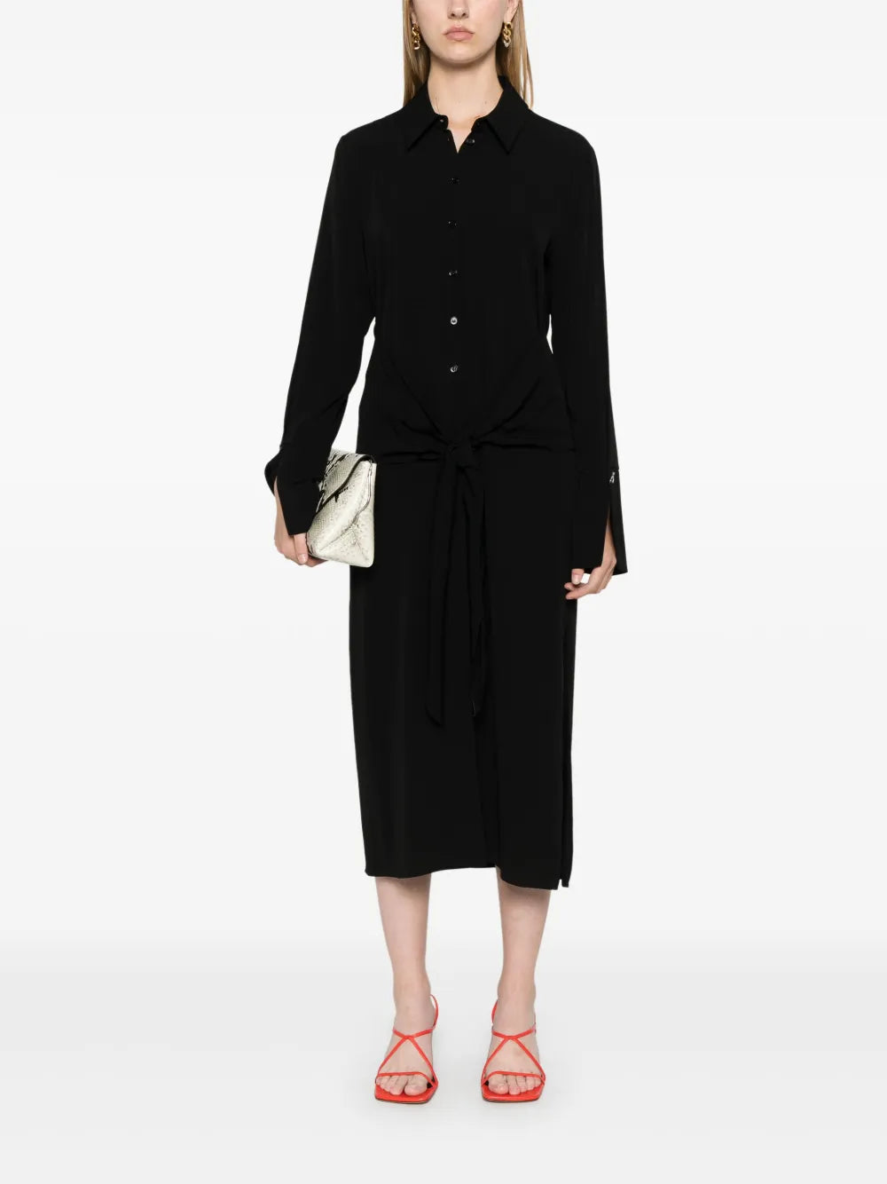 Logo-Charm Midi Dress