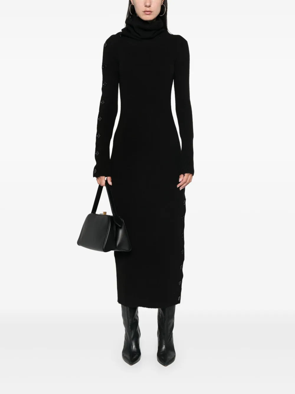 Long-Sleeve Midi Dress