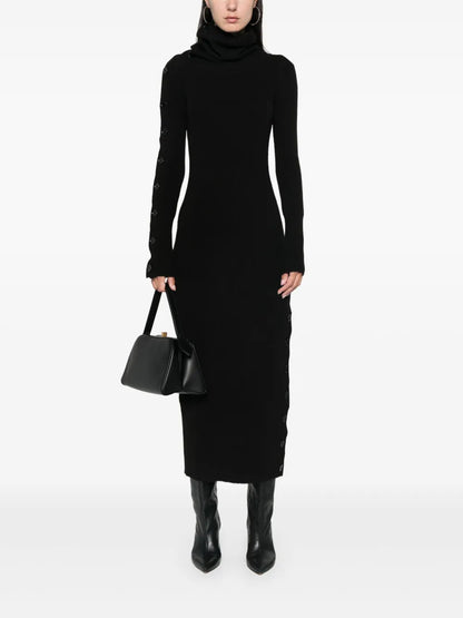 Long-Sleeve Midi Dress