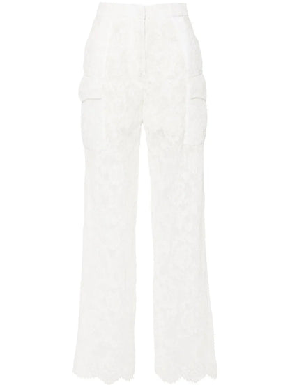 Broderie-Lace Cargo Trousers