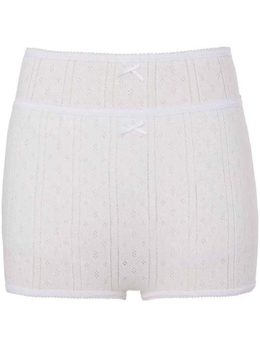 Double-Layer Pointelle Shorts