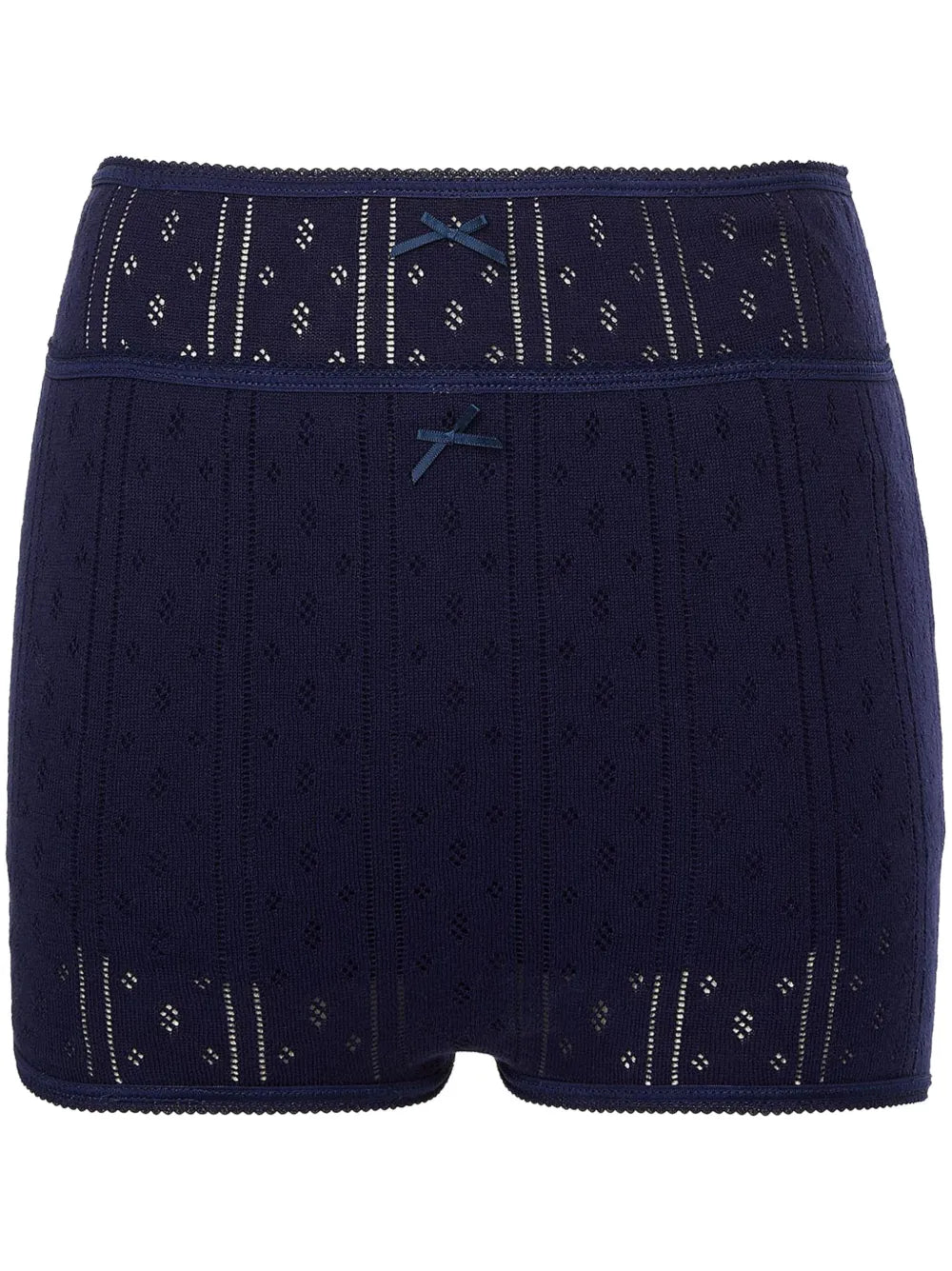 Double-Layer Pointelle Shorts