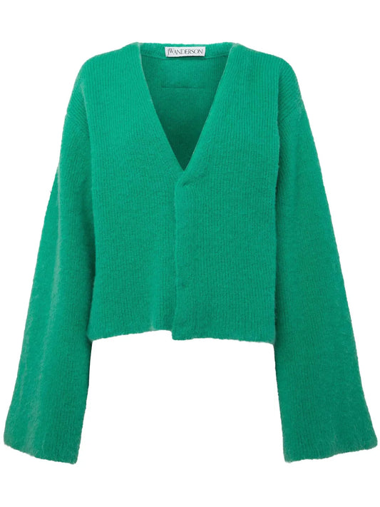 Logo-Appliqué V-Neck Cardigan