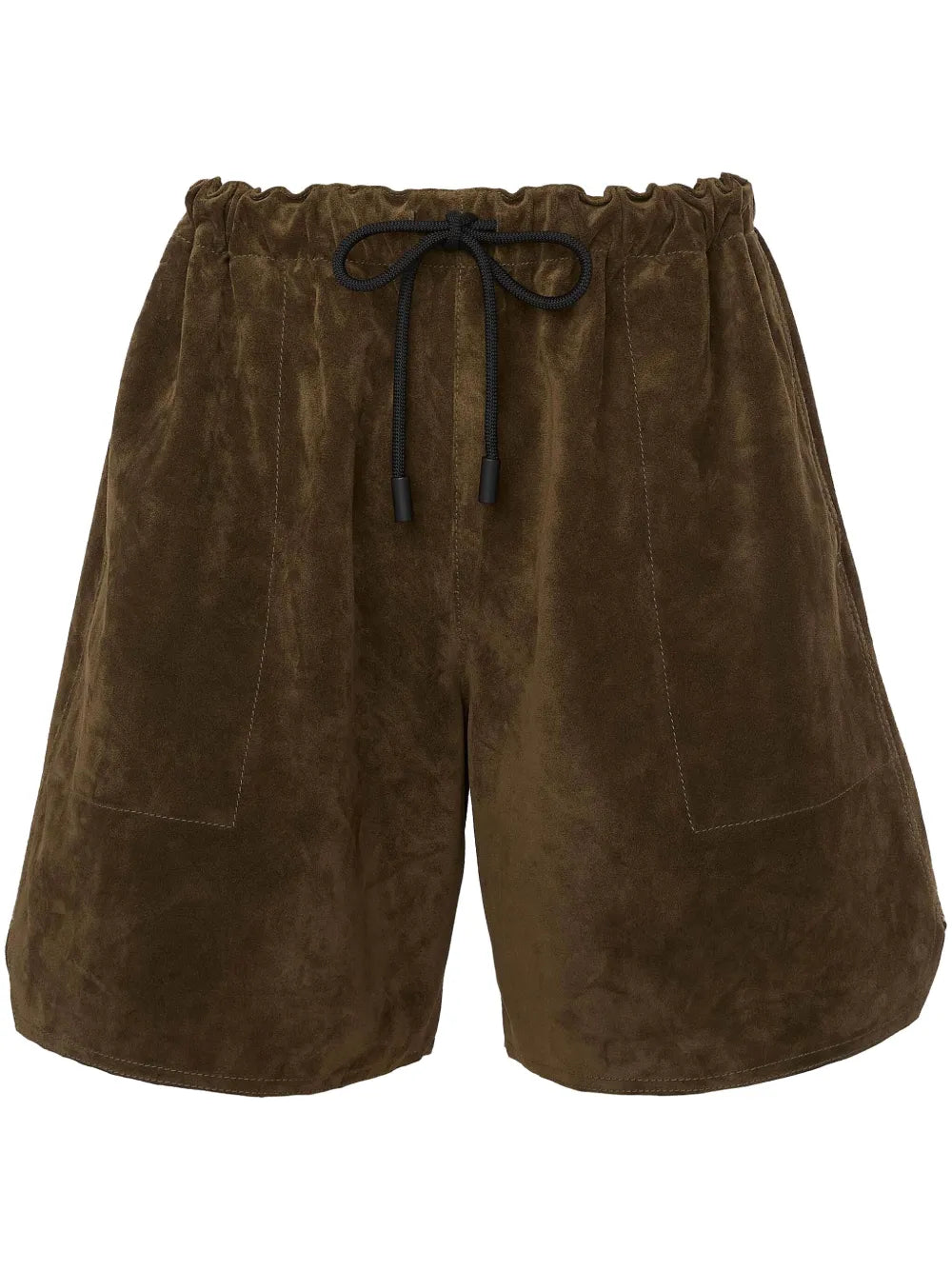 Drawstring Leather Shorts