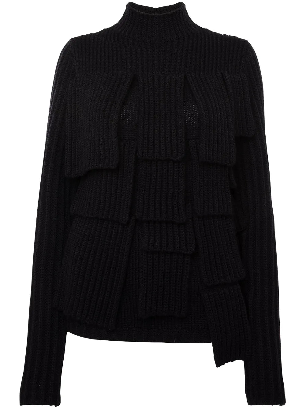 Panelled Flap Sweater