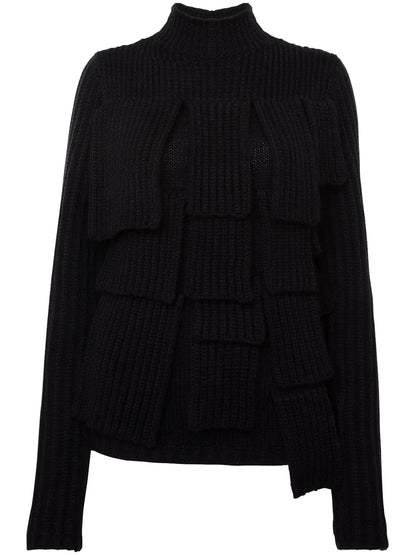 Panelled Flap Sweater